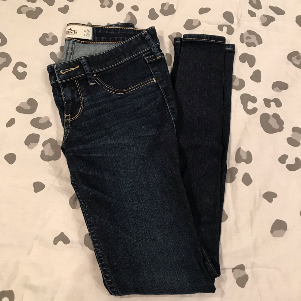 Hollister Dark-Wash Low-Rise Skinny Jeans